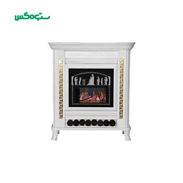 شومینه گازی مشهد دوام مدل 850 پایه دار رنگ سفید MD32