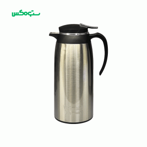فلاسک استیل داخل شیشه دلمونتی مدل لب کروم