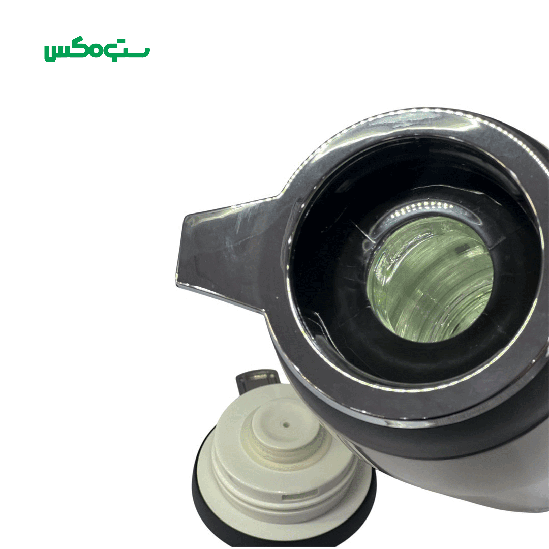 فلاسک استیل داخل شیشه دلمونتی مدل لب کروم - Image 3