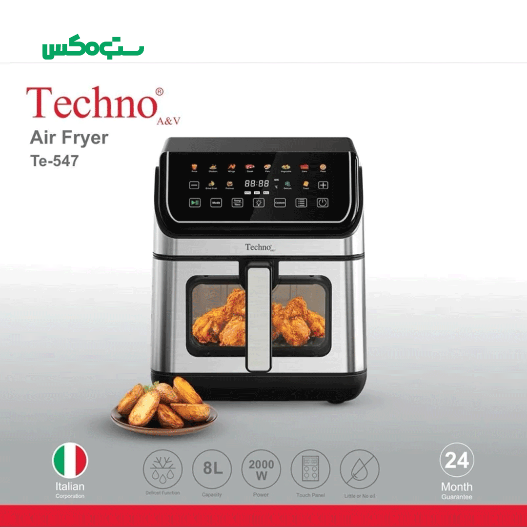 سرخ کن رژیمی 8 لیتری تکنو مدل Te-547 - Image 3